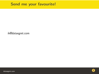 Send me your favourite!
ik@dataegret.com
dataegret.com
Why this talk
• Linux is a most common OS for databases
• DBAs often run into IO problems
• Most of the information on topic is written by kerneldevelopers
(for kernel developers) or is checklist-style
• Checklists are useful, but up to certain workload
dataegret.com
 