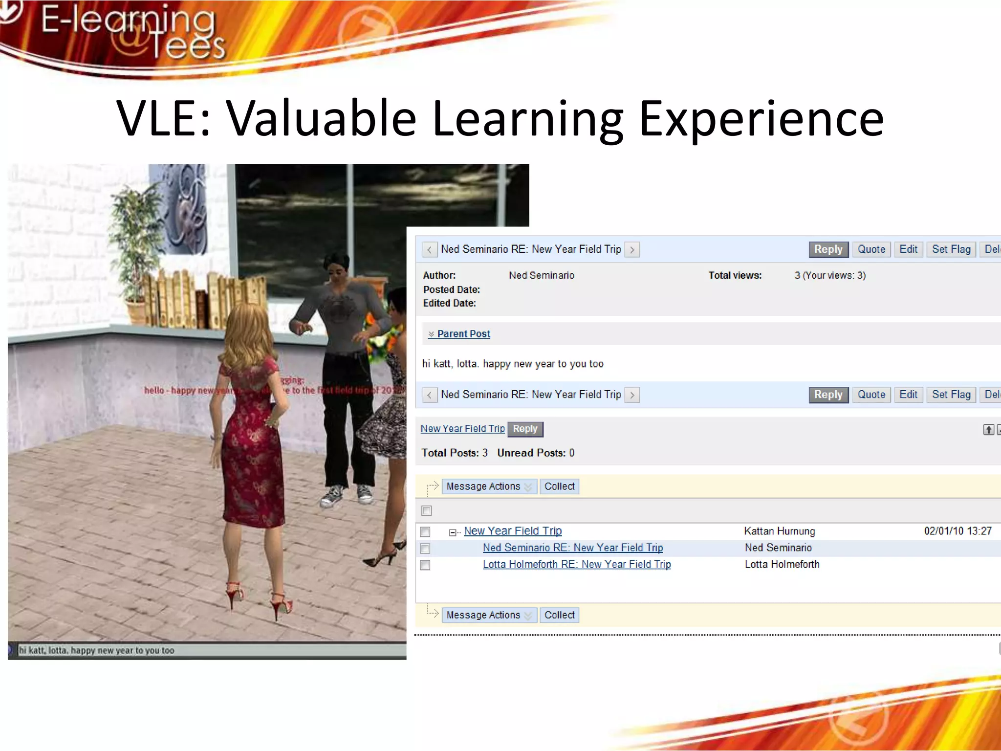 VLE: Valuable Learning Experience