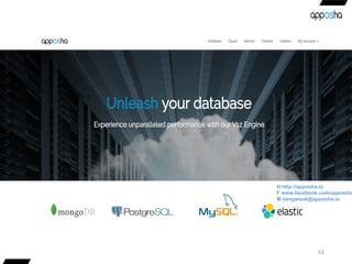 62
H http://apposha.io
F www.facebook.com/apposha
M sangwook@apposha.io
 