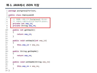 [Pgday.Seoul 2017] 4. Composite Type/JSON 파라미터를 활용한 TVP구현(with C#, JAVA) - 지현명