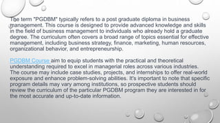 pgdbm course pptx