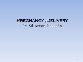 Pregnancy ,Delivery
Dr SM Arman Hossain
1
 