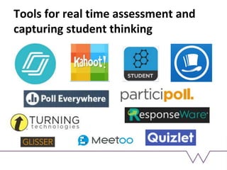 Tools for real time assessment and
capturing student thinking
 
