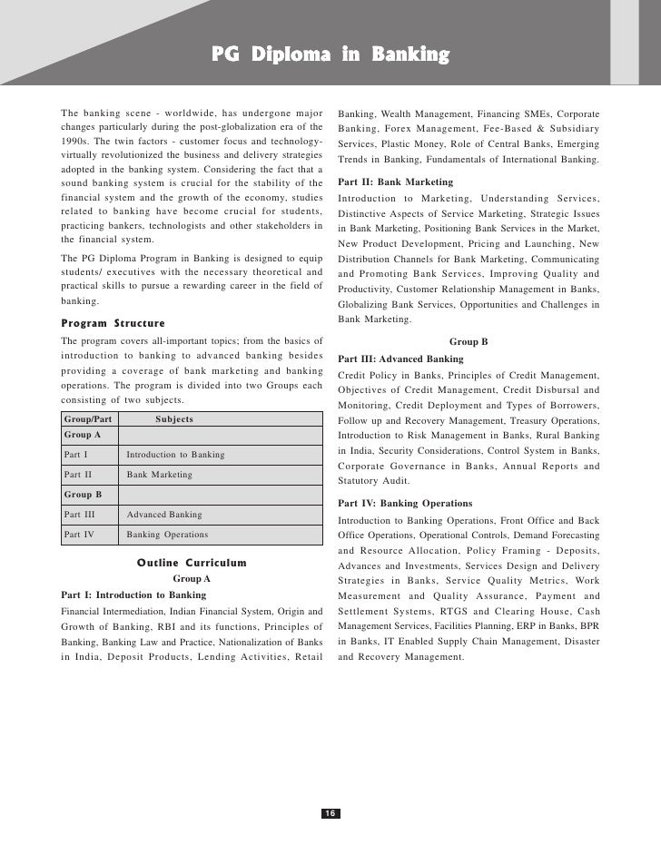 Pg diploma in forex management