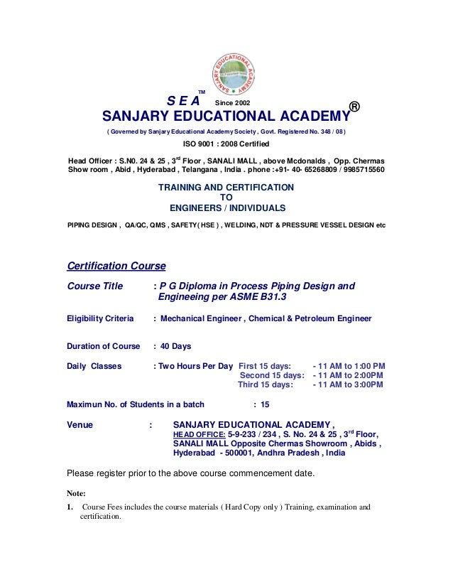 course no i diploma in