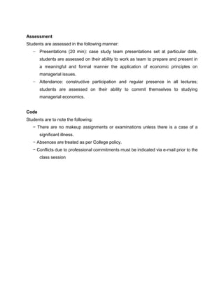 Pgdm managerial economics course module