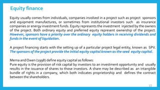 Project Equity Structure Example Project Finance | PDF