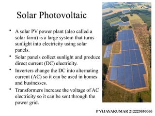 A PPT on the case of Solar photovoltaic power plant | PPTX