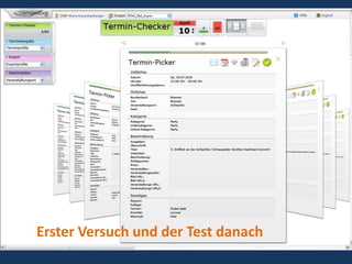Erster Versuch und der Test danach
 