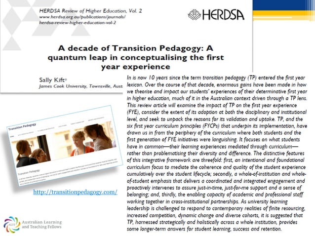 Transition Pedagogy and the PostGraduate Student Experience | PPT