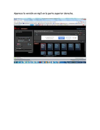 Aparece la versión en mp3 en la parte superior derecha.
 