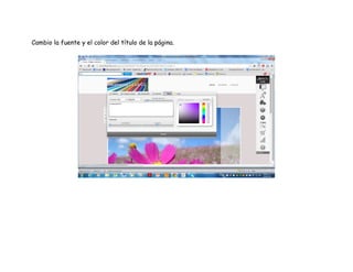 Cambio la fuente y el color del título de la página.
 