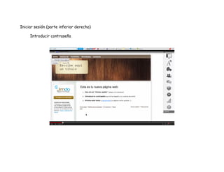 Iniciar sesión (parte inferior derecha)
Introducir contraseña
 