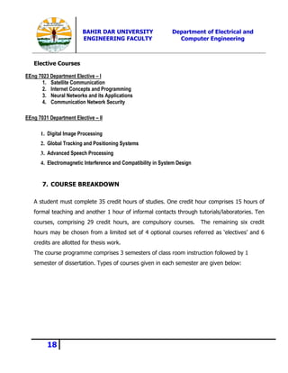 Pg in communication systems engineering carriculum | PDF