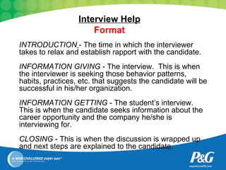 P&G Interviewing Help - Linked In | PPT