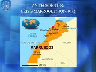 AN TECEDENTES:
CRISIS MARROQUI (1908-1914)
 