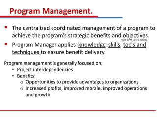 Program Management Standards PgMP - Introduction to Program Management | PDF