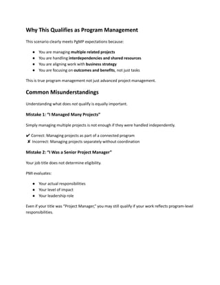 Pgmp Below Target PgMP® Eligibility Criteria Explained with Real Examples, Experience ...