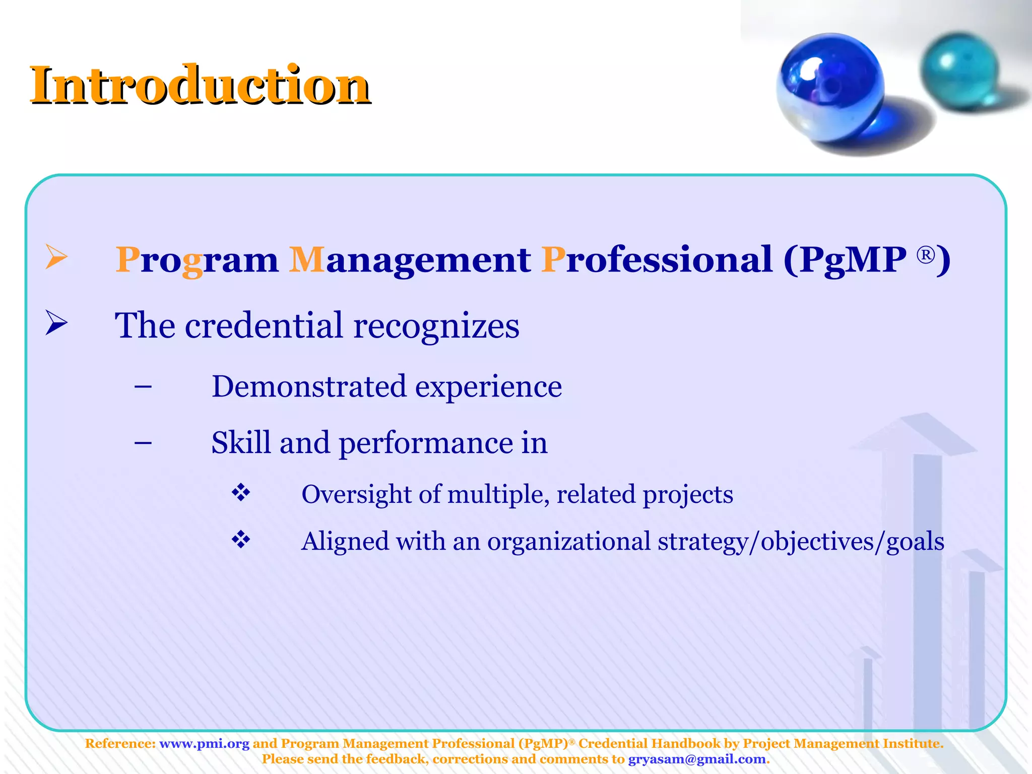 PgMP Road Map | PPS