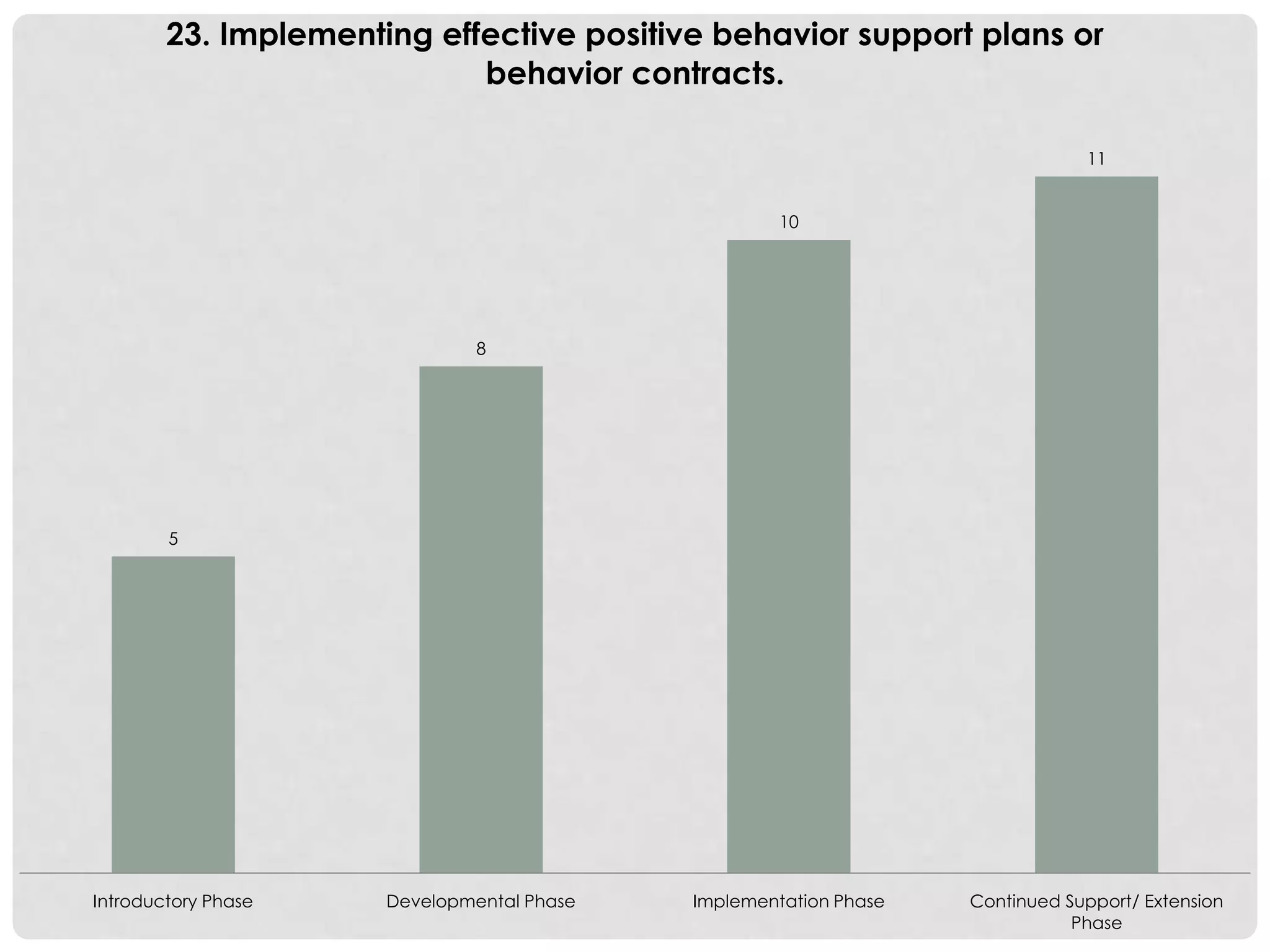 5
8
10
11
Introductory Phase Developmental Phase Implementation Phase Continued Support/ Extension
Phase
23. Implementing effective positive behavior support plans or
behavior contracts.
 