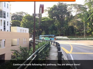 Continue to walk following this pathway. You are almost there!
 