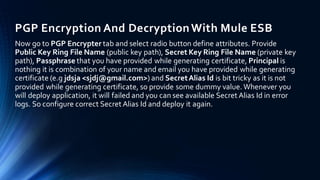 PGP Encryption And Decryption With Mule ESB | PPT