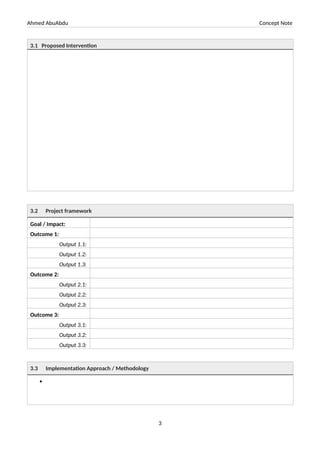 Concept Note Template | قالب مقترح مشروع | DOCX
