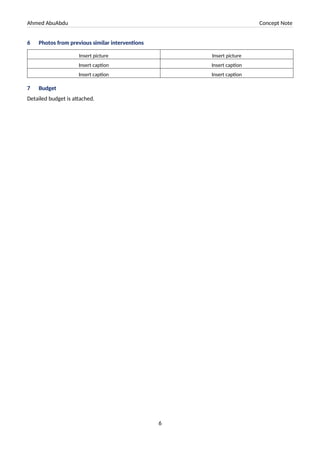 Concept Note Template | قالب مقترح مشروع | DOCX