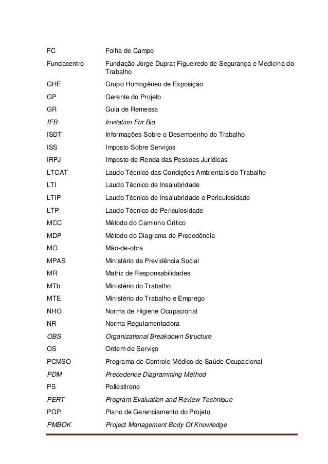 Projeto para monografia