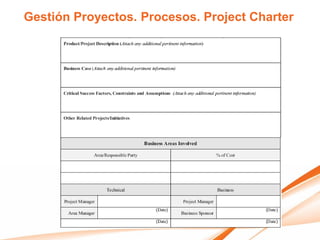 Gestión Proyectos. Procesos. Project Charter
 