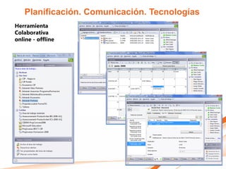 Planificación. Comunicación. Tecnologías
Herramienta
Colaborativa
online - offline
 