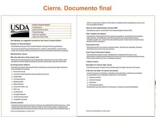 Cierre. Documento final
 