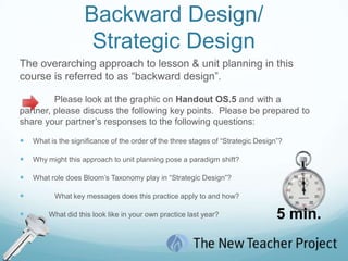 Section 3Unit Planning Review