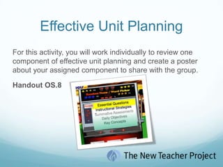 Strategy Implementation Planning Sheet (con’t)For each session where the completion of a Strategy Implementation Planning and Reflection Sheet is required, always bring a unit plan to session.Although there is no specific format for the unit plan as outlined by TfR, PGCPS does provide a template for your use.  Please use these in your planning.