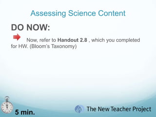 IDENTIFY the importance of fundamental science content and vocabulary. (Kevin)