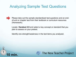 Assessing Science ContentDO NOW:	Now, refer to Handout 2.8 , which you completed for HW. (Bloom’s Taxonomy)  5 min.