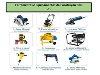 Ferramentas e Equipamentos da Construção Civil
-1-
 