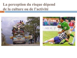 La perception du risque dépend
de la culture ou de l’activité4
 