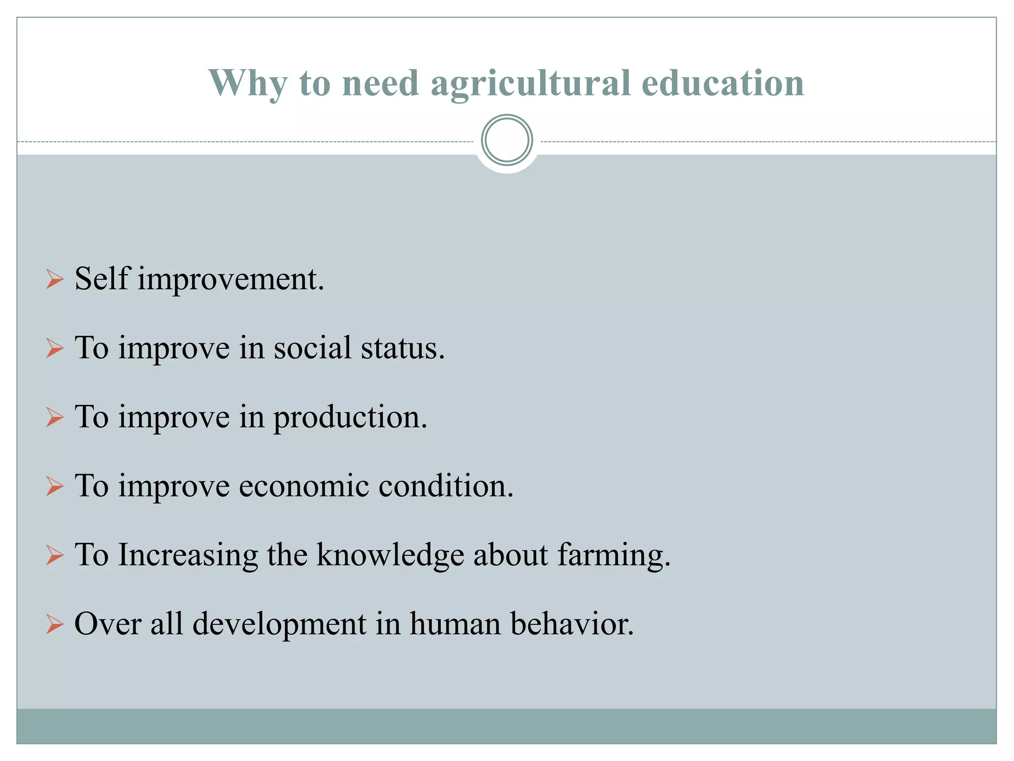 Impact of agricultural education in technology adoption in rural areas ...