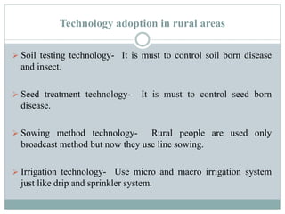 Impact of agricultural education in technology adoption in rural areas ...