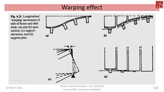 22 March 2023
Ponti e Grandi Strutture - A.A. 2022/23
Lezione #03: piastre per impalcati
118
Warping effect
 