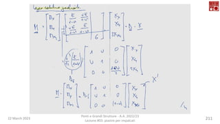 22 March 2023
Ponti e Grandi Strutture - A.A. 2022/23
Lezione #03: piastre per impalcati
211
 