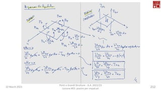22 March 2023
Ponti e Grandi Strutture - A.A. 2022/23
Lezione #03: piastre per impalcati
212
 