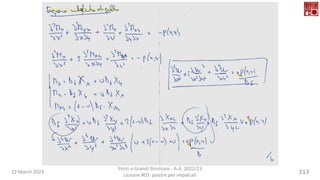 22 March 2023
Ponti e Grandi Strutture - A.A. 2022/23
Lezione #03: piastre per impalcati
213
 
