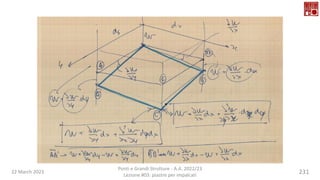 22 March 2023
Ponti e Grandi Strutture - A.A. 2022/23
Lezione #03: piastre per impalcati
231
 