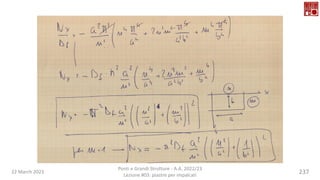 22 March 2023
Ponti e Grandi Strutture - A.A. 2022/23
Lezione #03: piastre per impalcati
237
 