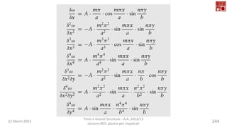 22 March 2023
Ponti e Grandi Strutture - A.A. 2022/23
Lezione #03: piastre per impalcati
244
 