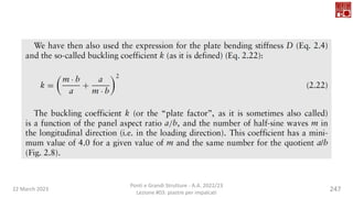 22 March 2023
Ponti e Grandi Strutture - A.A. 2022/23
Lezione #03: piastre per impalcati
247
 