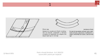 22 March 2023
Ponti e Grandi Strutture - A.A. 2022/23
Lezione #03: piastre per impalcati
45
1
 