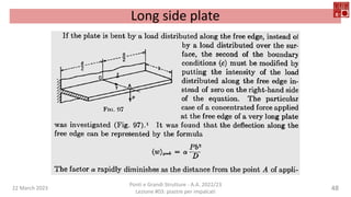 22 March 2023
Ponti e Grandi Strutture - A.A. 2022/23
Lezione #03: piastre per impalcati
48
Long side plate
 